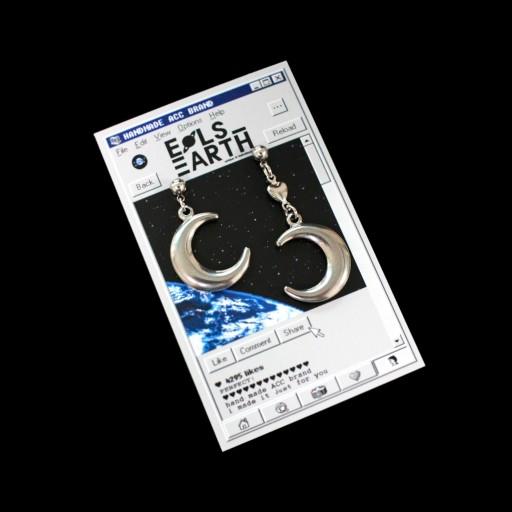 전체써지컬스틸(귀찌/피어싱O) 셀레네 초승달귀걸이