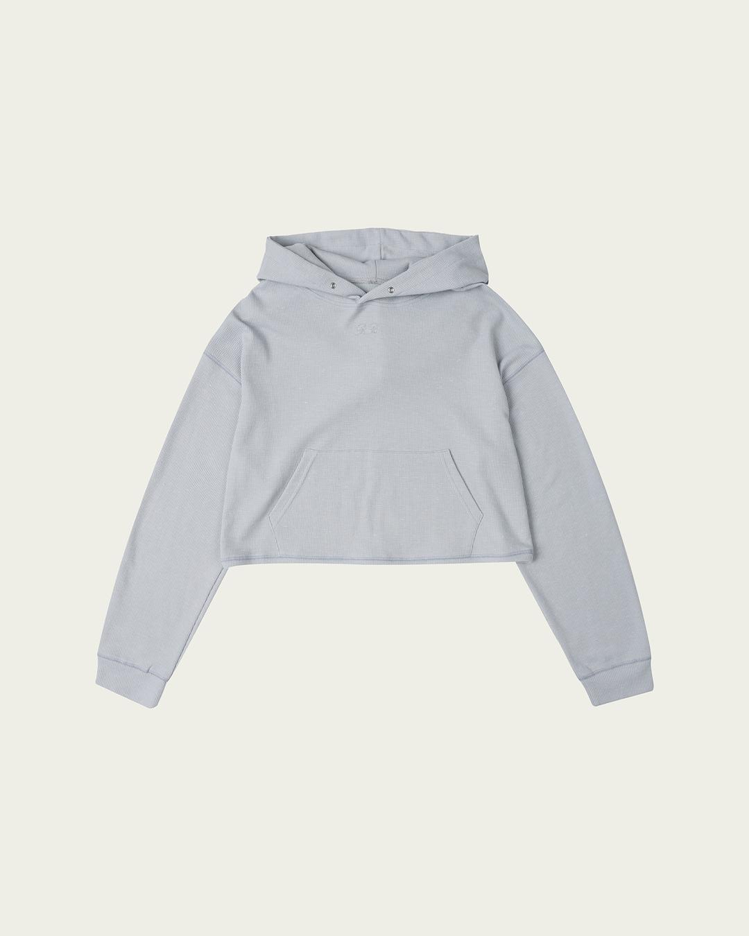 Windy Waffle Hoodie - Grayblue