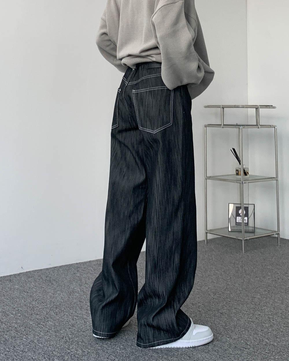 [Unisex] 도란 슬라브 생지 와이드 데님팬츠