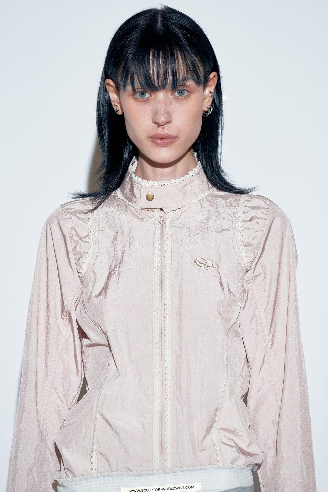 Lace Nylon Jacket Pink