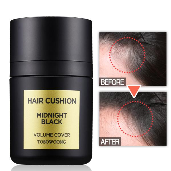 매직 헤어쿠션 블랙(헤어라인교정/흑채/여자정수리탈모/원형탈모/여성흑채/머리숱)