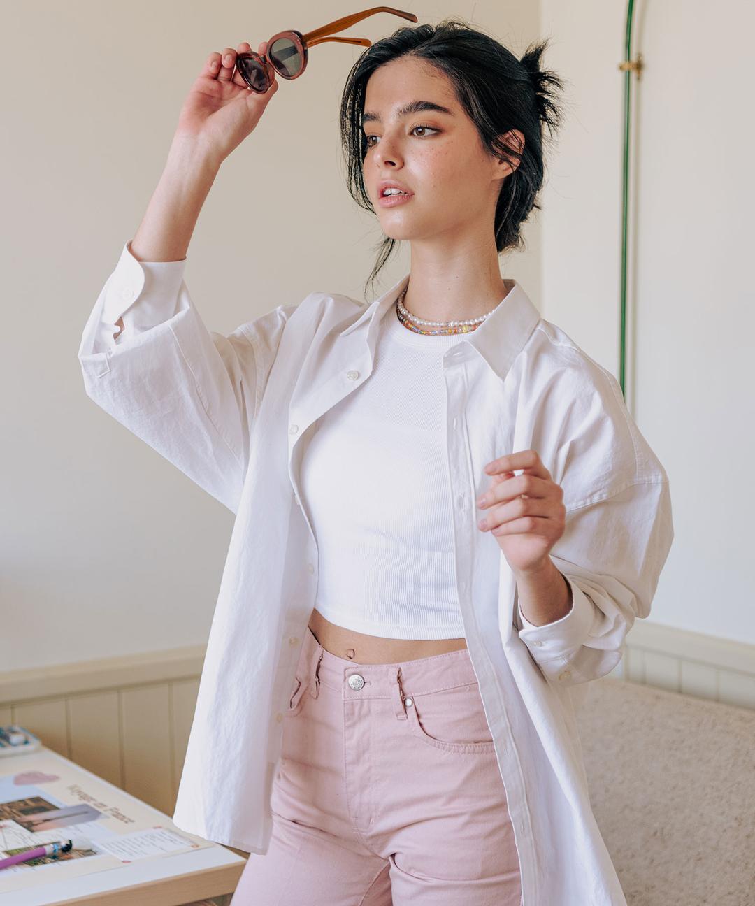 Natural Overfit Shirt-Ivory