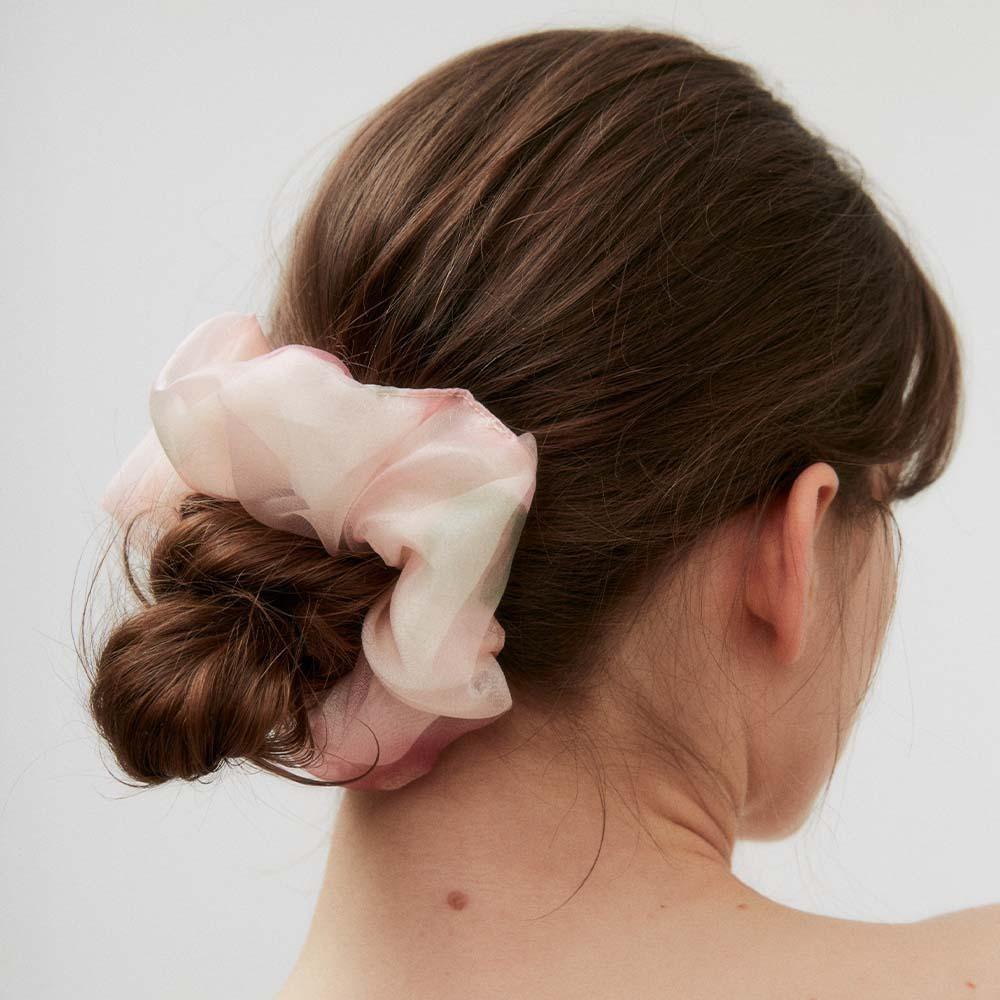 [jardin de fleure] un pétale scrunchie [2colours] - pétales de rose