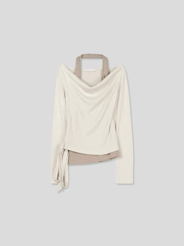 [ 주문폭주❤️‍🔥 / 홀터부착템 / 원마일웨어 ] 올리비아 홀터 오프 티셔츠