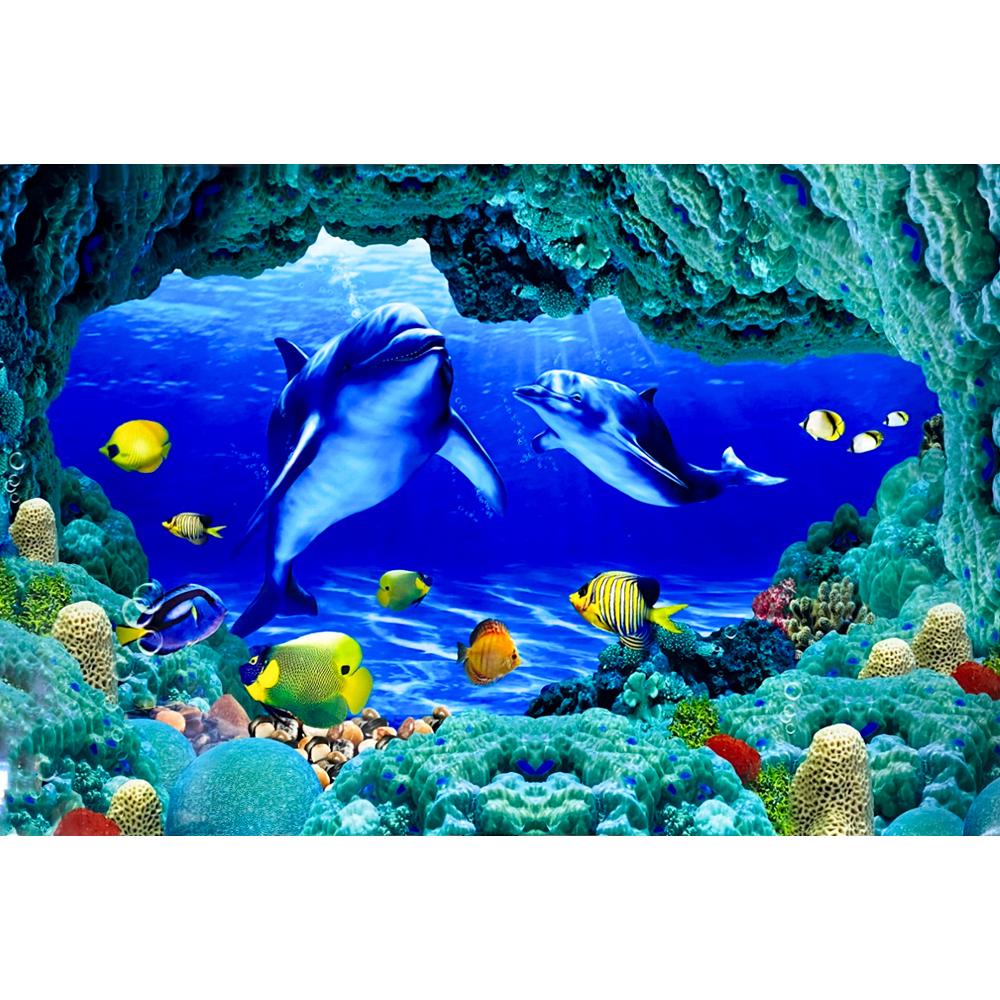 미미네아쿠아 돌고래 바다동굴 어항 백스크린 61x41