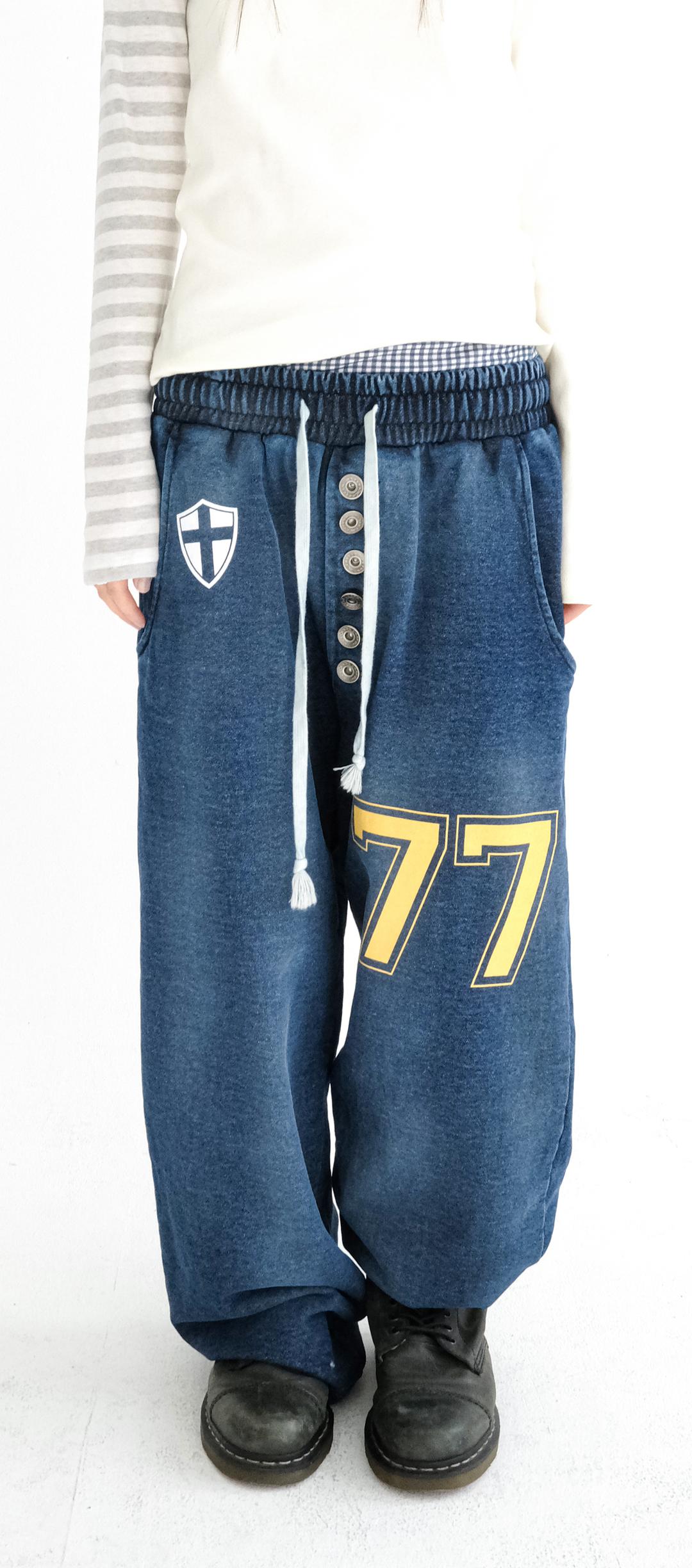 [fa.er.ie] button jersey sweatpants (denim)