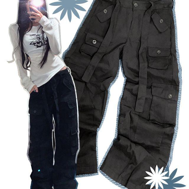 Y2K 벨트 카고 팬츠