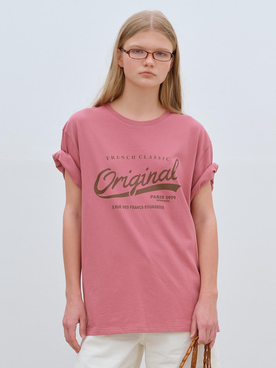 [클리어런스] ORIGINAL LOGO HALF SLEEVE - ROSEWOOD
