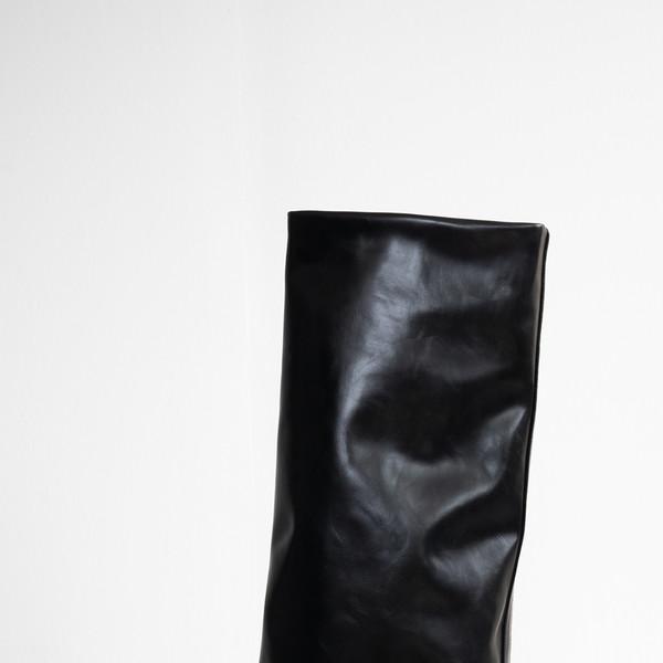 Chain Rimmed Long Boots (Black/4cm)