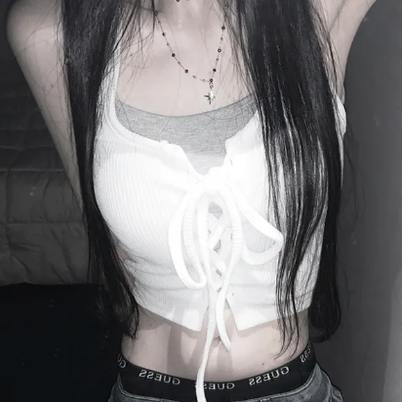 (3color) 골지 아일렛 홀터넥 슬리브리스