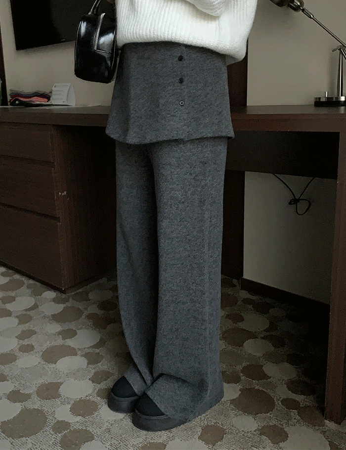 언더라임 [도톰해요] 우디 레이어드 랩팬츠 (2color)