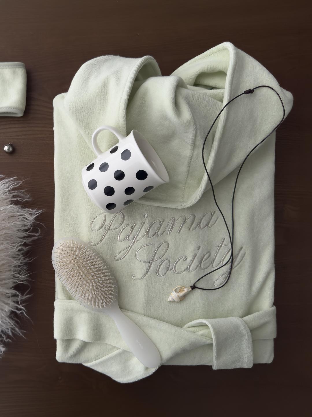 [prts made] Pajama Society 테리 후디 숏 로브 (덤블워싱)