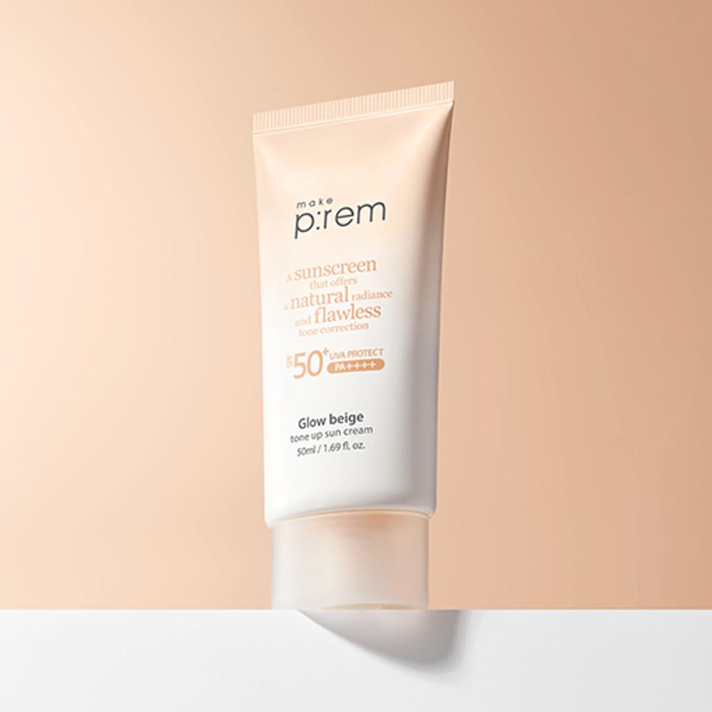 [증정] 메이크프렘 글로우 베이지 톤업 선크림 SPF 50+ PA++++ 50ml