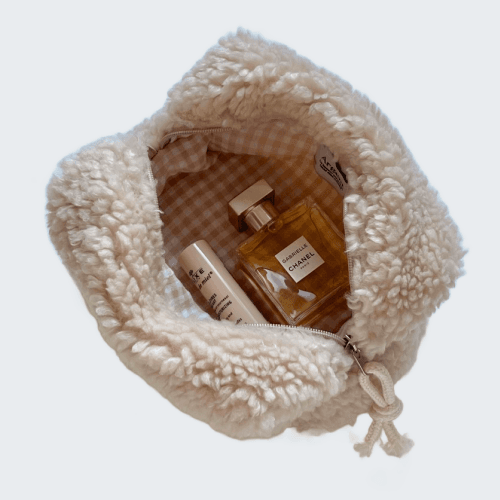 Argent square pouch - Fur beige