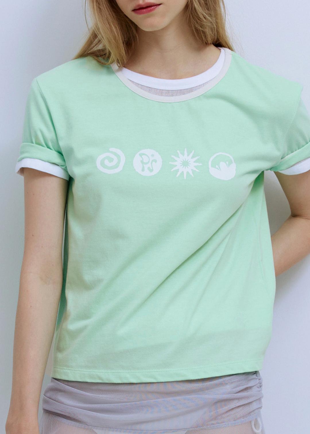 PS Symbol Ringer T-shirt_Lime