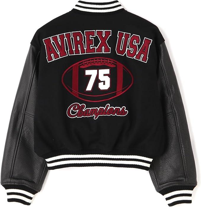 Avirex 783-4952054 WEB & DEPOT Exclusive SKOOKUM VARSITY JACKET Men's Varsity Jacket