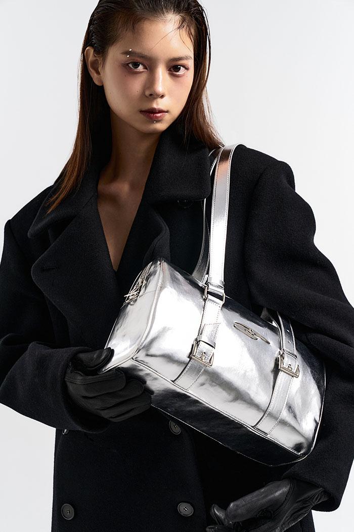 PALQUE BELT TOTE BAG SILVER