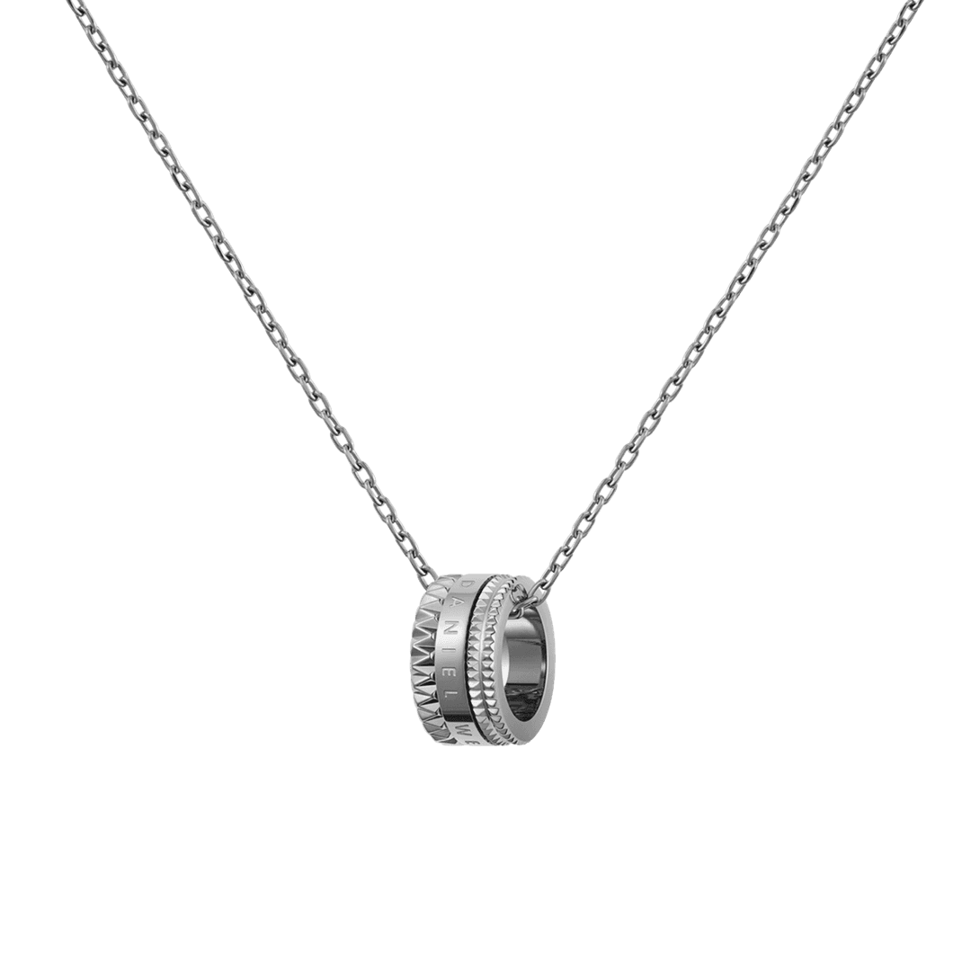 Elevation Necklace - 기하학적 패턴 팬던트가 돋보이는 실버 색상 네크리스 | DW