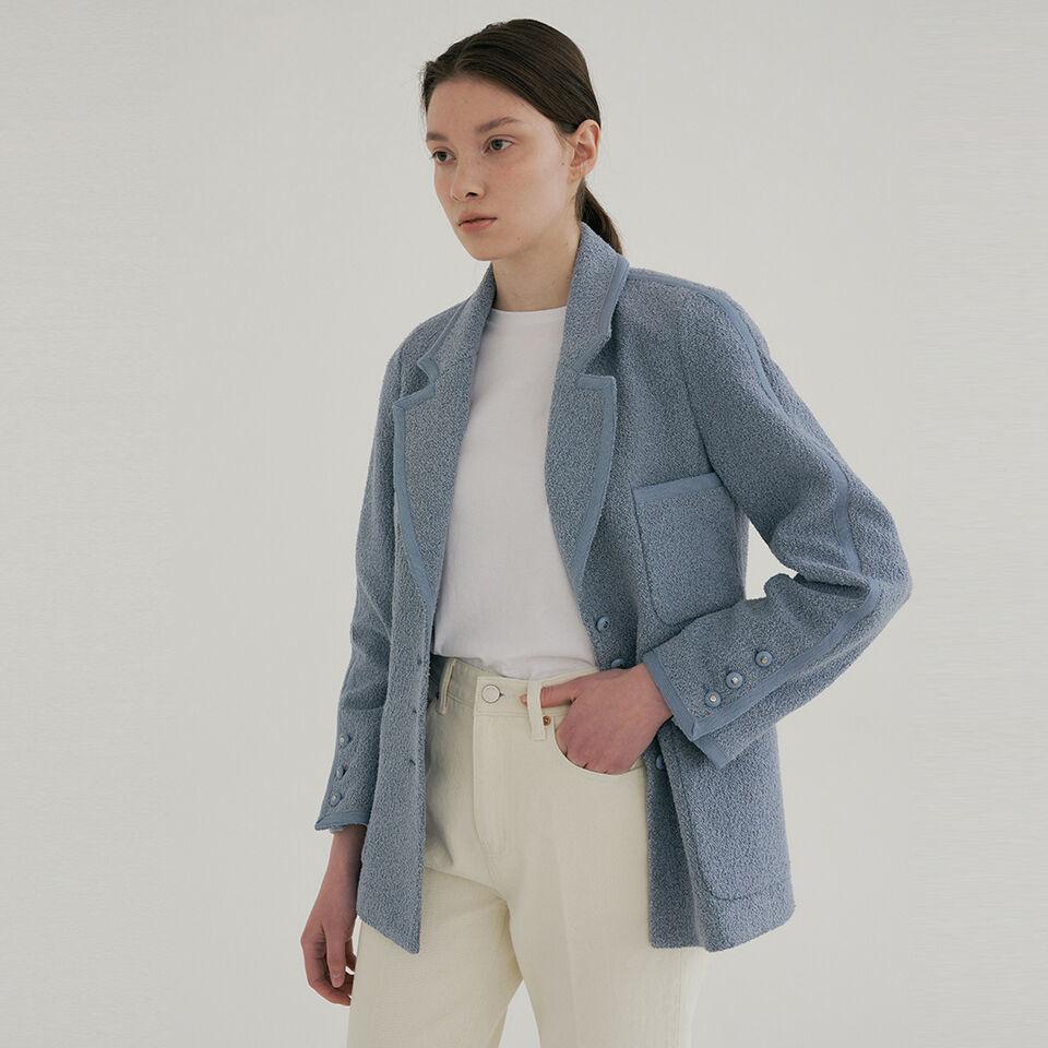 boucle classic jacket (blue)