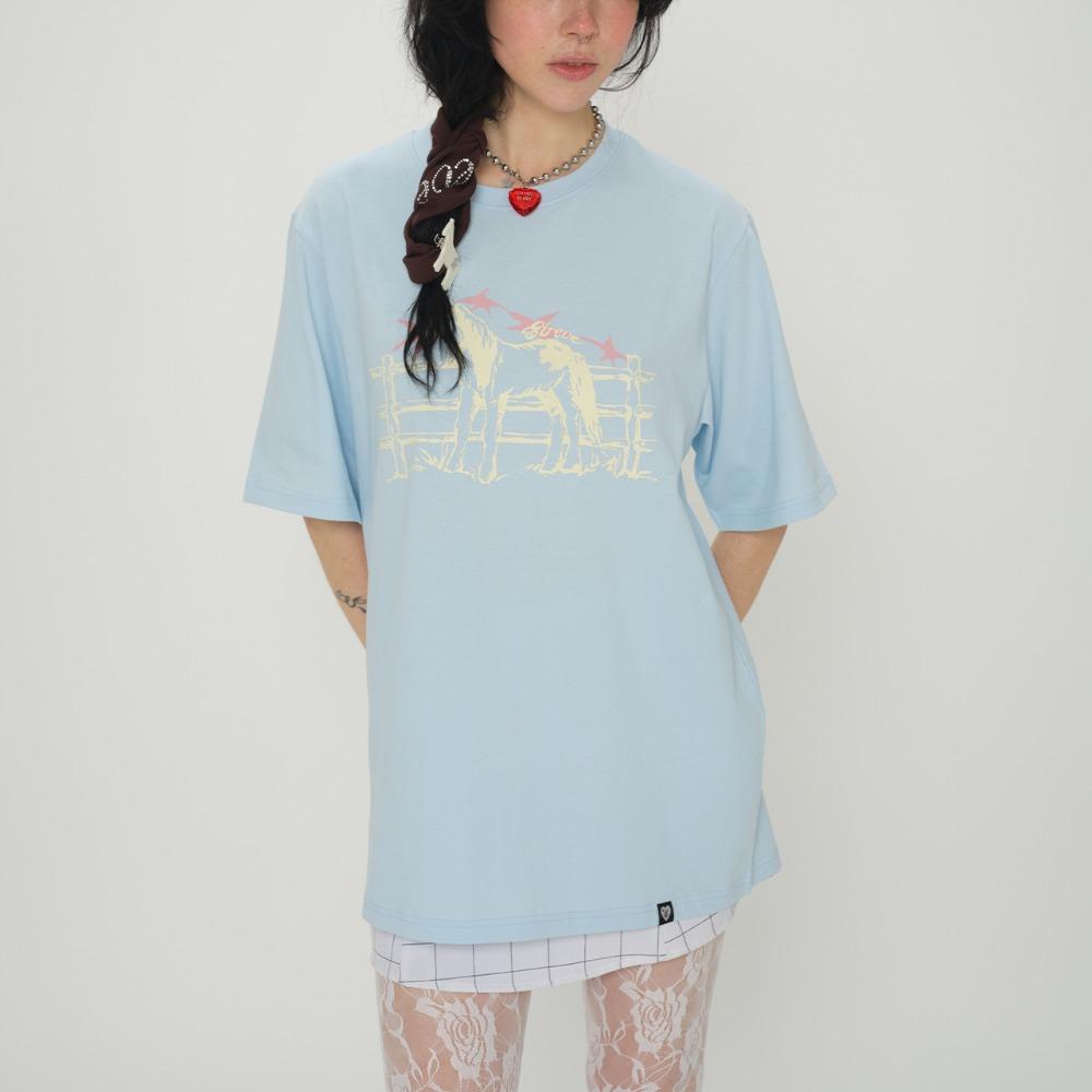 (예약/30일 출고)GRAPHIC T-SHIRTS (PONY BABY BLUE)