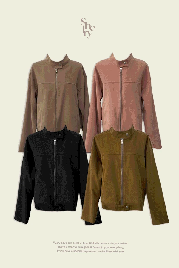 [55-99][SHEERLY]스웨이드 블루종 점퍼(4color)