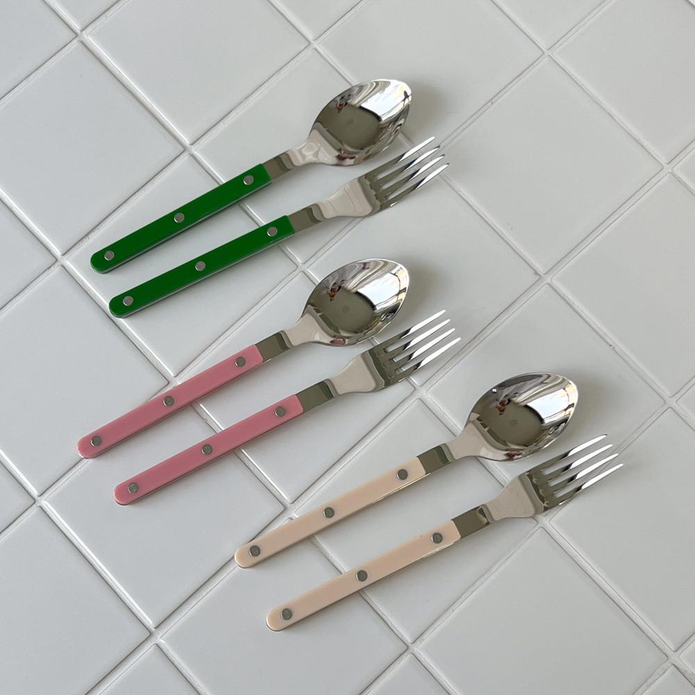 에펠 양식기 스푼 포크 커트러리 3color