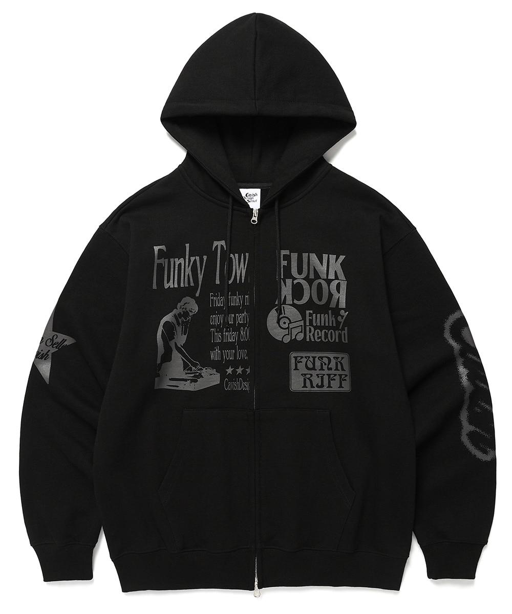 PICTORIAL ZIP UP HOODIE[BLACK]