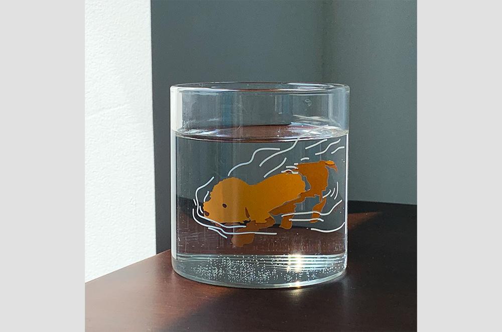 5차입고*[라이크민] 수영하는 호두 유리컵