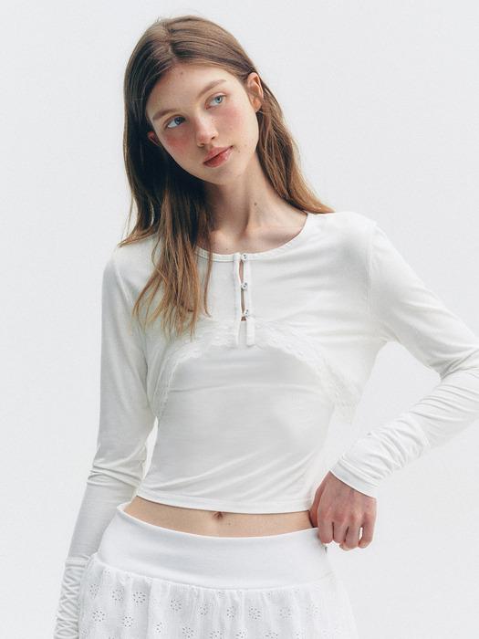 LACE BOLERO CARDIGAN SLEEVELESS  SET_TT5S213IV