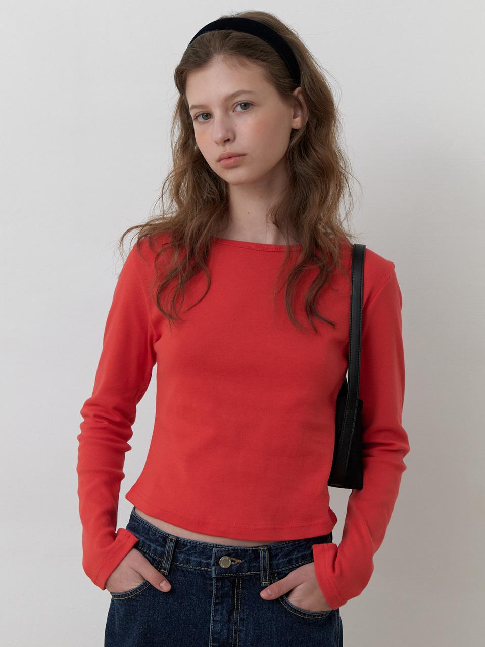 A BASIC BOAT NECK T [4color]