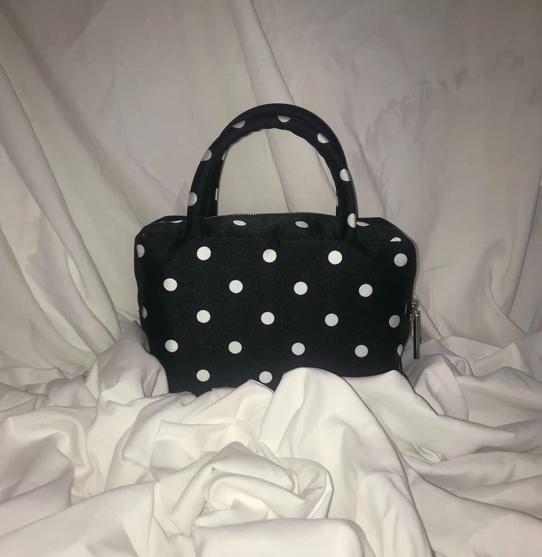 피치바스켓마켓 Polka Dot Bag (Black) | 후루츠패밀리