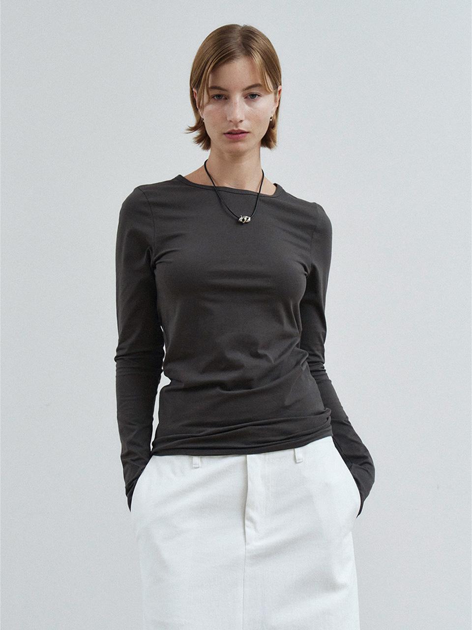 Solum Long sleeved T-shirt charcoal