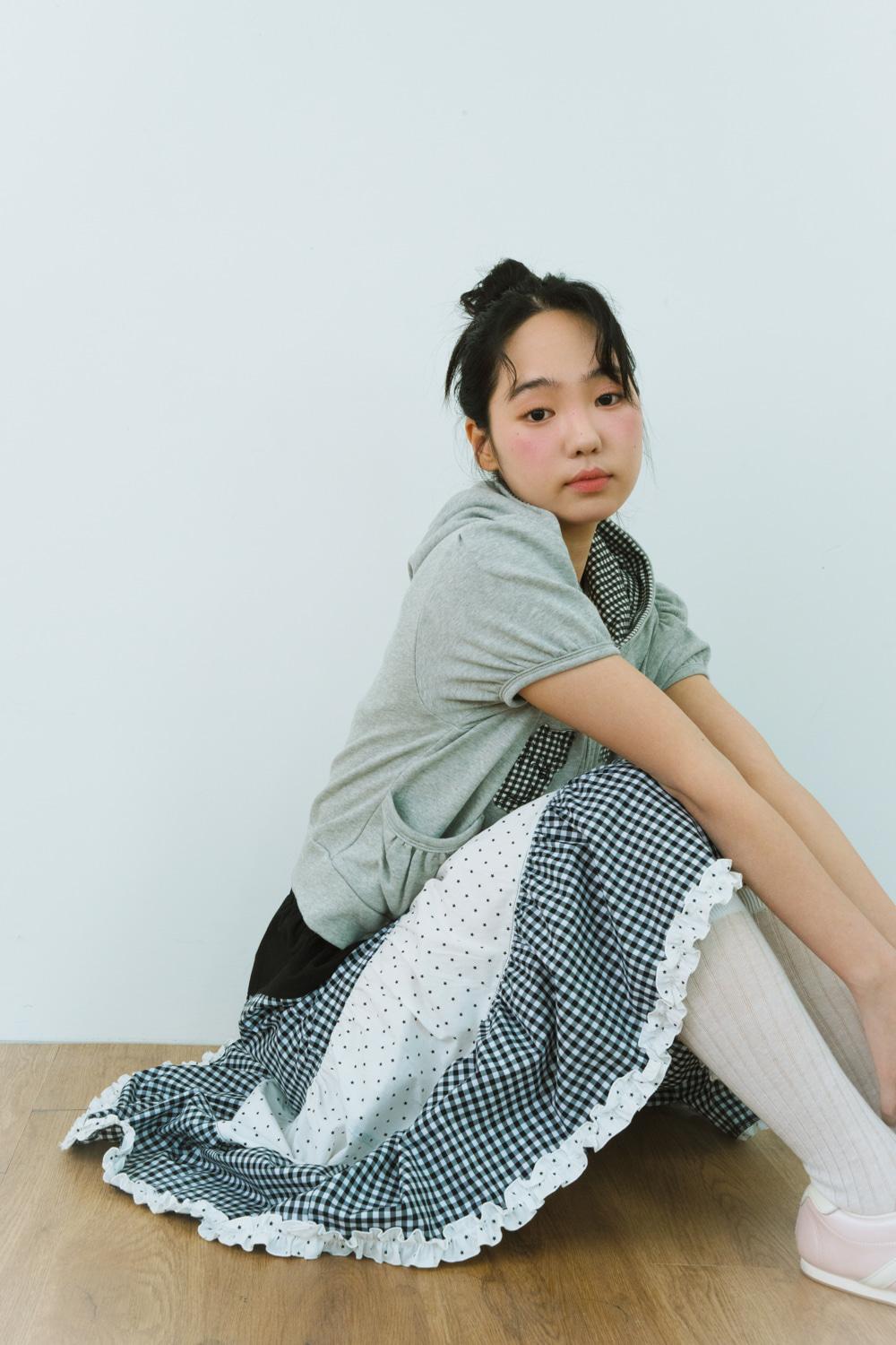 POWDER COTTON CANCAN SKIRT (BLACK)