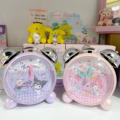 [정품] 산리오 자명종, 마이멜로디, 쿠로미, 탁상시계, 미니 자명종, 알람시계