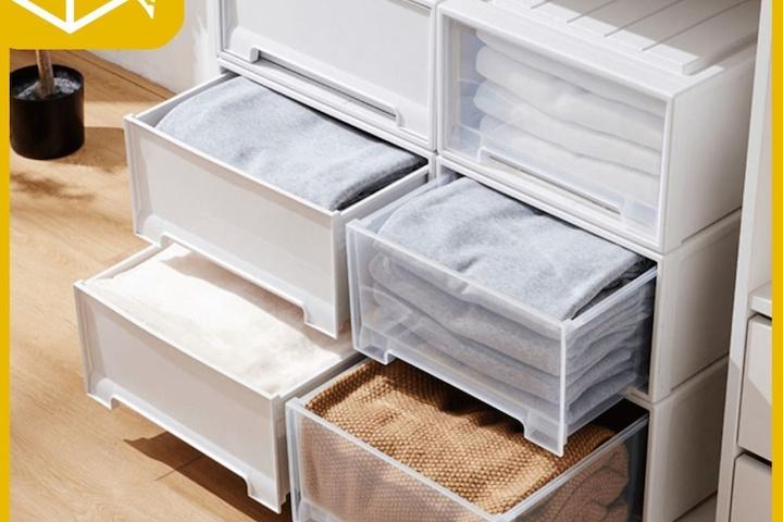 옷장 투명 서랍형 슬라이딩 리빙박스 펜트리 옷 정리함 수납함 플라스틱 서랍 소품