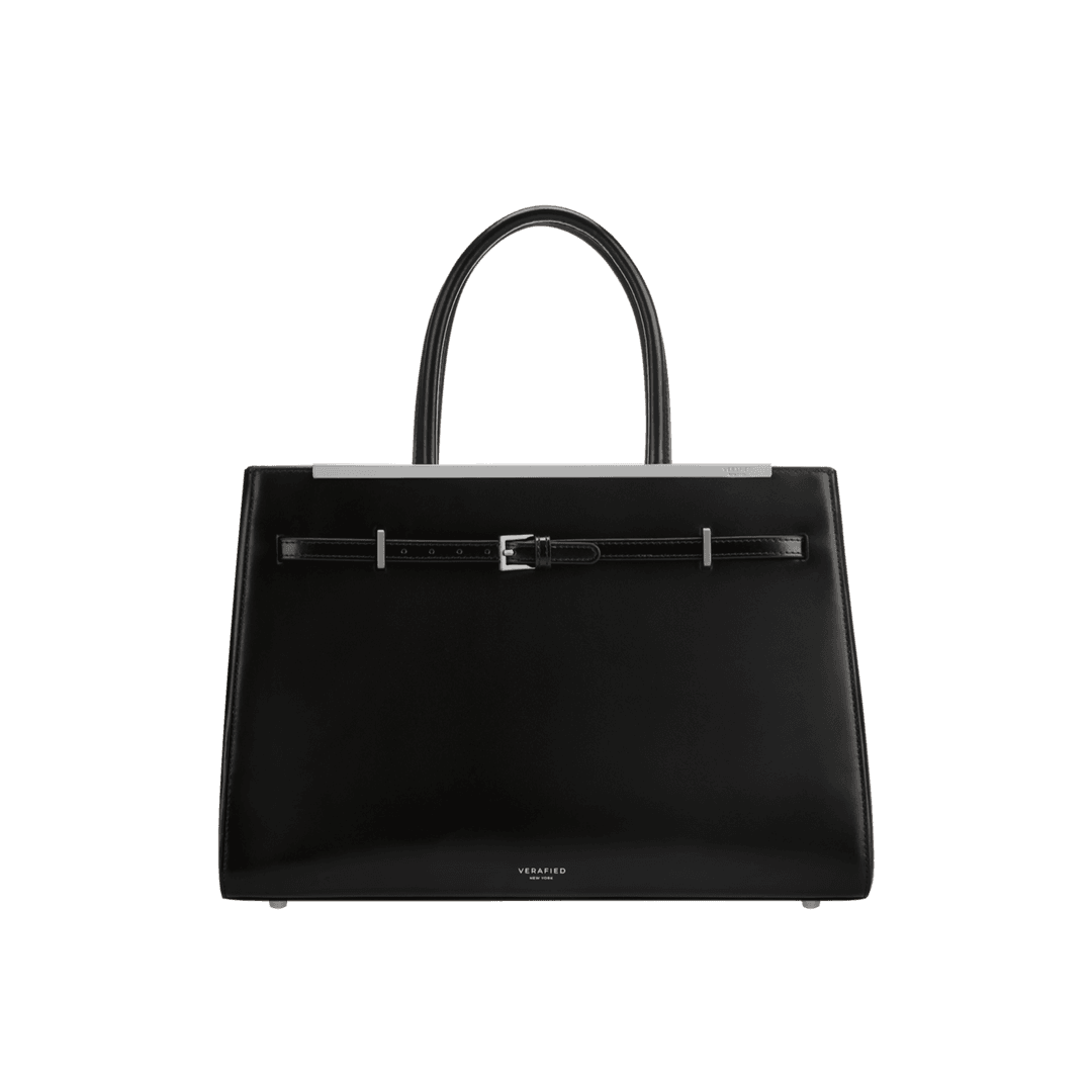 Noir Leather Book Tote Bag 33 (Final Sale)
