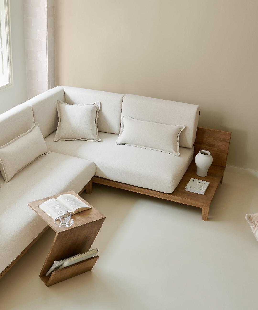 [ 우솔 ] 5인용 코너카우치형 알함브라 패브릭 원목소파