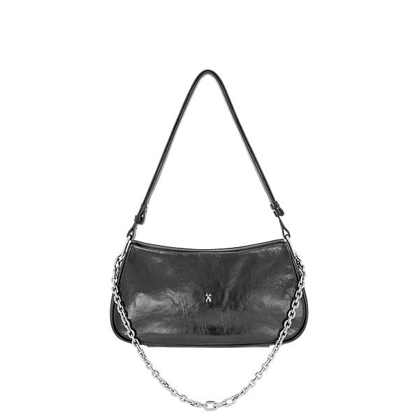 Carrie Baguette Bag Glossy Black