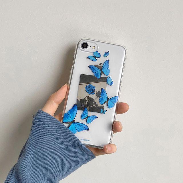 [자체제작/아이폰/갤럭시] 멜로즈나비 케이스 (젤리/블루)