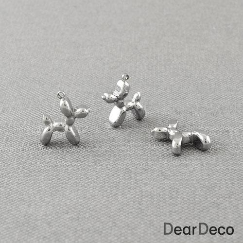 스테인레스스틸 미니 푸들 강아지 펜던트 new(1개)써지컬 부자재 목걸이재료 m2203-44