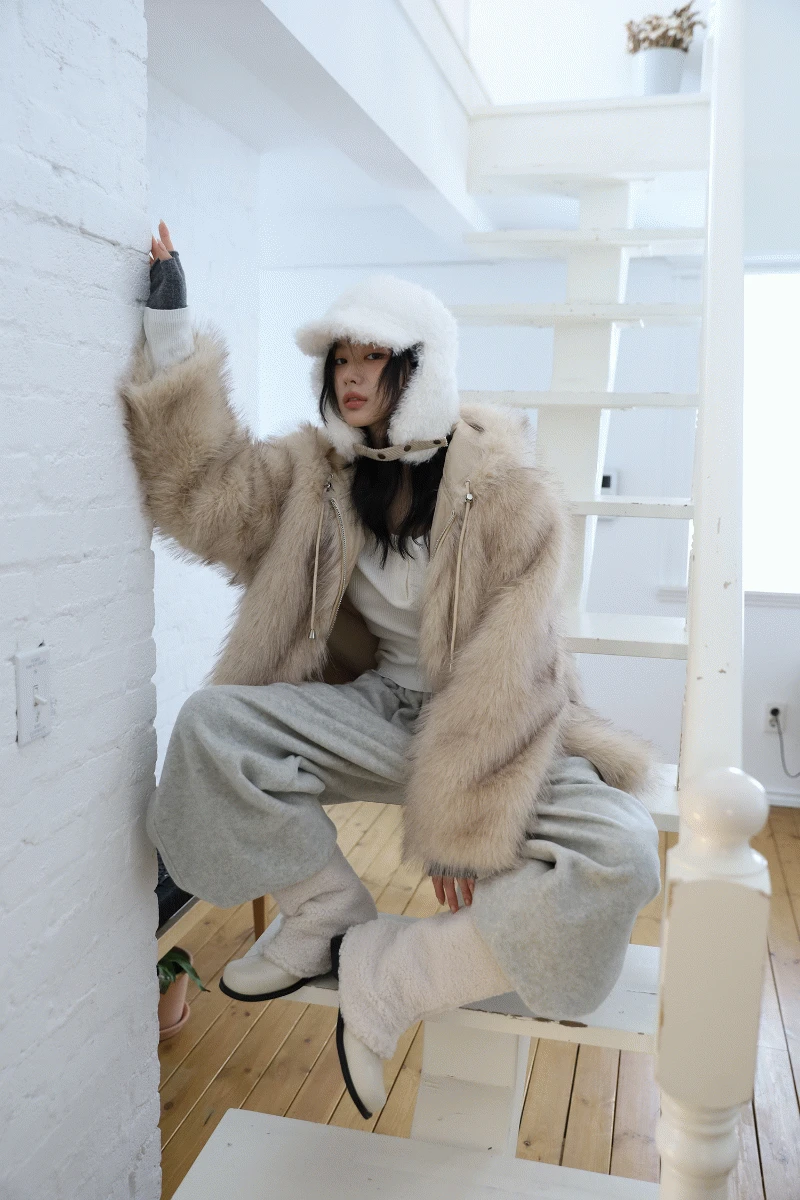 패딩 리버시블) 후드 퍼 자켓