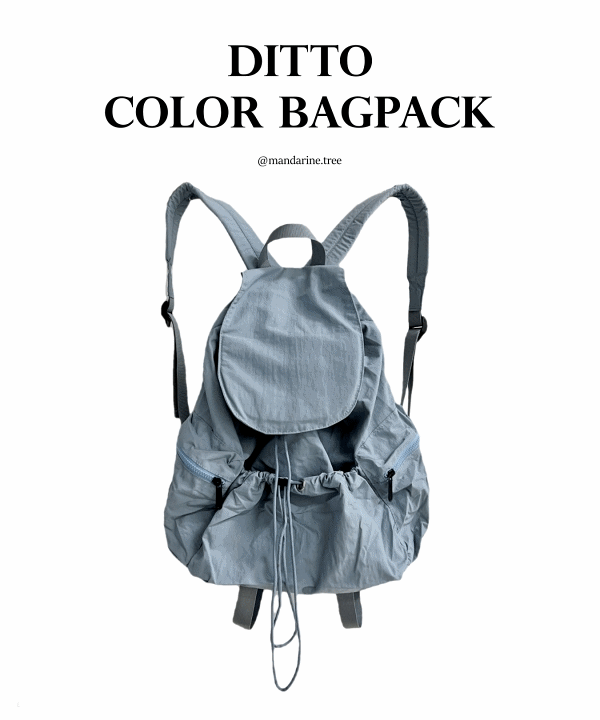 [단독]#지그재그1등🏆[당일출고🚚/노트북수납/3천장돌파🔥] 디토 스트링 백팩 나일론 복조리백 보부상백 학생 여행가방 5 color