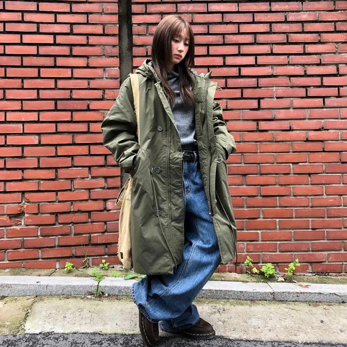 피쉬테일 후드 롱파카_2COLOR