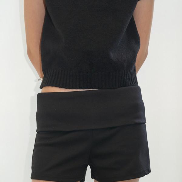 Folding Cotton Shorts (Black)