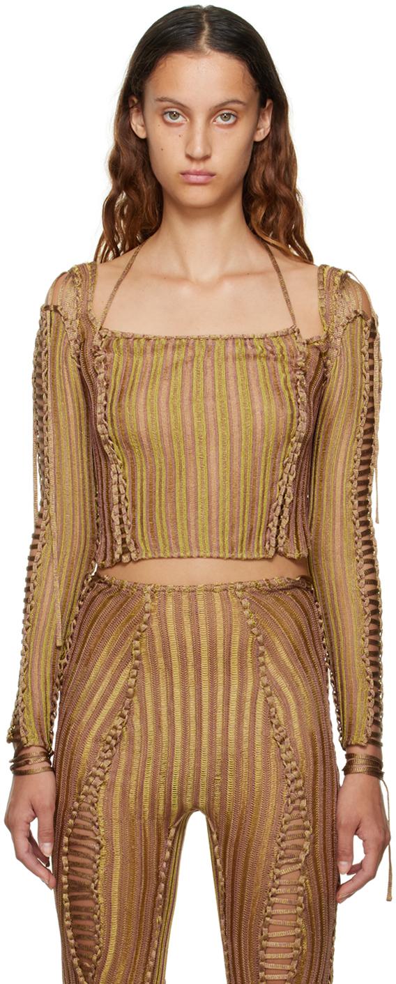 Brown & Green Expandable T-Shirt