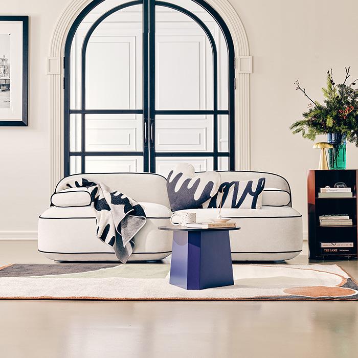 에클레어 3인 카시미라 패브릭 소파