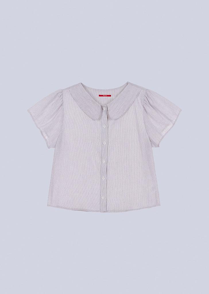 헤인트 COSMO COLLAR PUFF SLEEVE BLOUSE_GRAY