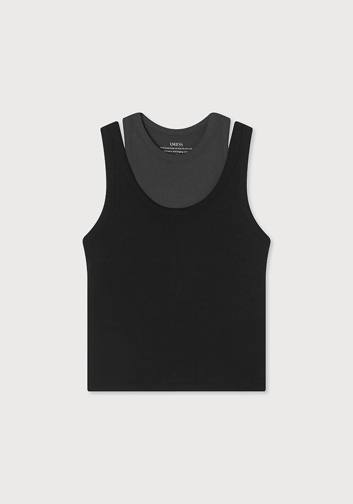 DOUBLE LAYERED SLEEVELESS