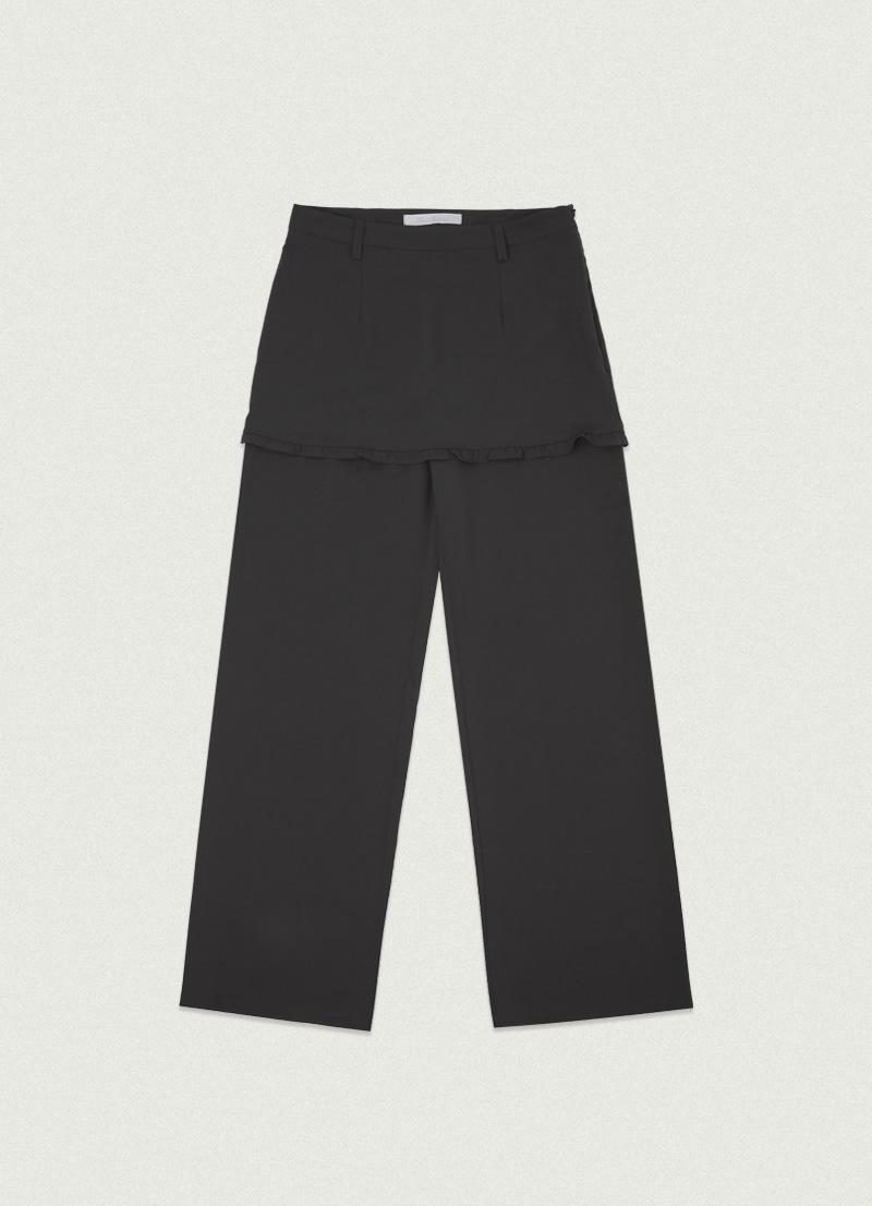 3rd/ Ove Skirt Slacks [charcoal brown]