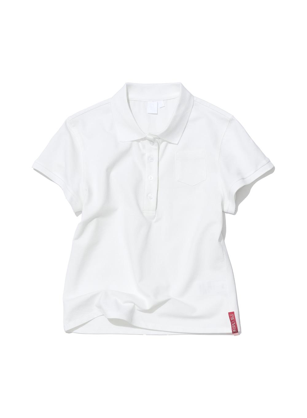 [WOMEN] PWC 90s POCKET POLO SHORT SLEEVE TEE_WHITE